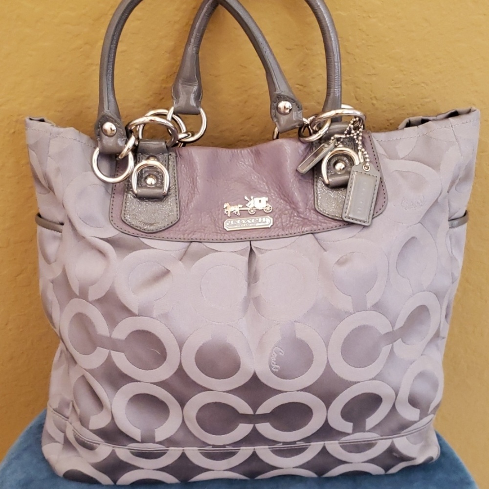 Coach gray shoulder bag